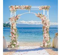 Arche moderne pour roses – Métal – Blanc – Pour mariage, jardin et événement – 260 x 260 cm – Décoration et fond
