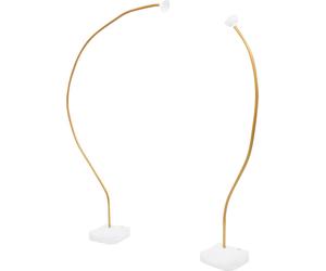 Arche pour ballons - Kit trépied avec plaque de base - Réglable de 1,5 à 2,5 m - Cadre flexible en aluminium, plastique et PVC - Taille M - Or
