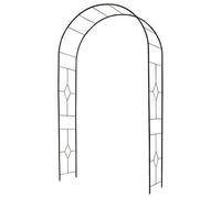 Arche de Jardin Vitrail en Tube Rond de 16 mm - 130x40x250 cm - Noir - Made in France