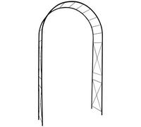 Arche Tube Rond 20mm Losange Fer Vieilli Dim.130x40x250cm Noir