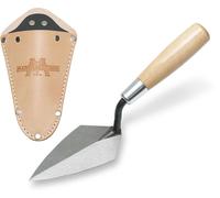 Archéologie, lame pointue, 127x64 mm, acier au carbone, avec étui en cuir