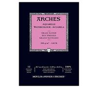 Arches 1795099 Bloc de 16 feuilles de papier aquarelle Blanc naturel A3 42 x 29,7 cm 300 g/m²