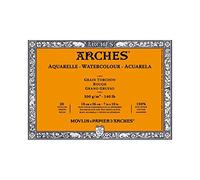 Arches 795083 Bloc Aquarelle Grain TORCHON Natur Blanc 300G 18X26CM 20P, Bois, 26 x 18 x 1 cm