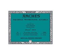 Arches Aquarelle Bloc 10 Feuilles 640 g Grain Fin 31 x 41 cm Blanc Naturel