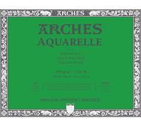 Arches Bloc aquarelle 20 feuilles 20x26 cm collé 4 côtés 300 g/m² grain fin blanc naturel