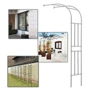 Arches de jardin semi-circulaires en métal, noir/blanc, cadre en acier massif, pergola, décoration murale extérieure, large arche, 2,4 m/1,8 m/1,5 m/1,2 m/3 pieds/2 pieds (couleur : blanc, dimensions
