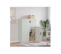 Archiefkast 90x40x130 cm staal lichtgrijs3188317