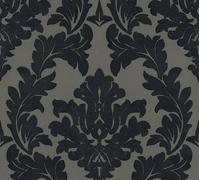 Architects Paper papier peint baroque Castello papier peint avec ornements papier peint intissé avec flocage véritable argent noir gris 10,05 m x 0,52 m