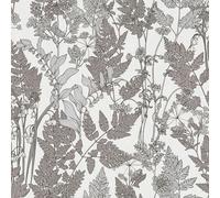 Architects Paper Papier Peints Fleuris Floral Impression intissé - 10,05m x 0,53m - Gris Blanc Fabriqué en Allemagne 377521 37752-1