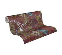 Architects Paper papier peint à fleurs Floral Impression florale papier peint intissé rouge jaune bleu marron beige 10,05 m x 0,53 m