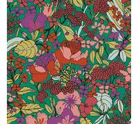 Architects Paper Papier Peints Jungle Floral Impression intissé - 10,05m x 0,53m - Multicolore Vert Rouge Fabriqué en Allemagne 377561 37756-1