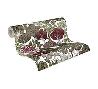 Architects Paper Papier Peints Jungle Floral Impression intissé - 10,05m x 0,53m - Vert Jaune Blanc Fabriqué en Allemagne 377572 37757-2