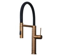 Architek mitigeur évier à douchette mobile cuivre brossé Essebagno