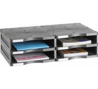 Archivo 2000 archivodoc-Modul avec 4 fentes normalisées pour format Din-A4 360x600x165 mm noir