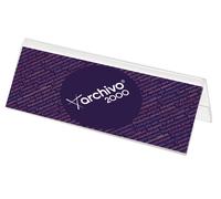 Archivo 2000 Porte nom chevalet de table double face - 30 x 11 cm - Transparent
