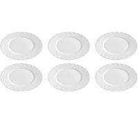 Arcoroc ARC Trianon Uni D6887 Lot de 6 assiettes plates en verre opale Blanc 19,5 cm