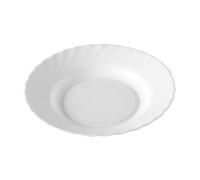 Arcoroc Assiette creuse ARC D6889 Trianon Uni, 22,5 cm, verre opale, blanc, lot de 1