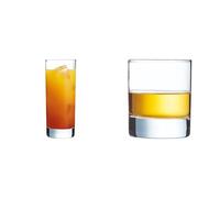 Arcoroc - Collection Islande - 6 verres haut 33 n verre trempé - Design moderne & Collection Islande - 6 verres bas 20 n verre - Usage professionnel