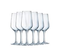 Arcoroc - Collection Silhouette - 6 flûtes 18 abriqués en France - Emballage renforcé