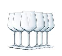 Arcoroc - Collection Silhouette - 6 verres à pied 31 abriqués en France - Emballage renforcé