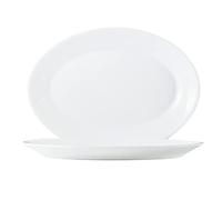 Arcoroc Hôtel Blanc Uni 6 Assiettes plates Ovale
