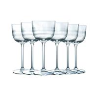 Arcoroc Verre à Cocktail Disco Nick & Nora 18 cl Lot de 6 | Cristallin sans plomb éclatant, verre à apéritif, martini et création de bar, compatible lave-vaisselle, fabriqué en France