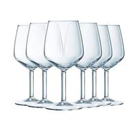 Arcoroc Verre à Vin Silhouette 47 cl Lot de 6 | Verre transparent résistant, verre à pied pour dégustation et service du vin, compatible lave-vaisselle, brillance durable
