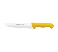 Arcos Couteau de Boucher en Acier Inoxydable Nitrum. Lame 210 mm. Couteau de Cuisine Professionnel pour Viande. Poisson et Légumes. Manche Ergonomique en Polyoxyméthylène. Série 2900. Couleur Jaune