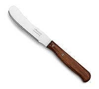 Arcos Couteau à Beurre, Lame Dentelée Acier Inoxydable NITRUM 9 cm, Manche Bois Comprimé, Rivets Acier Inoxydable, Série Latina