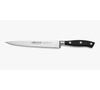 Arcos Couteau à filet Riviera Noir – Lame en acier 20 cm, Poignée POM noire, pour viande et poisson