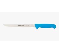 Arcos Couteau à Fileter 2900 - Lame en Acier Inoxydable Nitrum 8" - Manche en Polypropylène Bleu - Argenté - Système d'Identification par Couleur - Design Résistant et Ergonomique (7'')