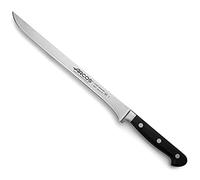 Arcos Couteau à Jambon Opéra - Acier Inoxydable Forgé NITRUM 10" - Manche POM Noir - Couteau de Précision pour Chefs - Série Classique