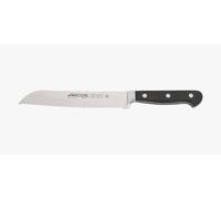 Arcos Couteau à Pain Forgé NITRUM Acier Inoxydable 18 cm - Manche POM Noir - Série Classique - Haute Dureté et Résistance pour Professionnels