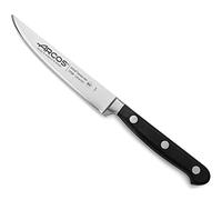 Arcos Couteau à Steak en Acier Nitrum 120 mm - Tranchant pour Couper les Filets et la Viande Grillée, Poignée Ergonomique en Polyoxyméthylène - Noir, Série Opera