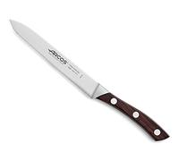 Arcos Couteau à Tomate Forgé. Lame en Acier Inoxydable 130 mm. Couteau de Cuisine Professionnel. Manche Ergonomique en POM. Série Natura. Couleur Marron