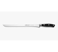 Arcos Couteau à Trancher en Acier Nitrum avec Lame de 300 mm - Poignée Ergonomique en Polyoxyméthylène POM, Idéal pour Jambon - Noir, Série Riviera
