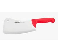 Arcos Couteau à Viande en Acier Inoxydable Nitrum avec Lame de 200 mm - Couteau de Boucher Professionnel, Poignée Ergonomique en Polypropylène - Rouge, Série 2900