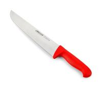 Arcos Couteau Boucher Professionnel - Lame Acier Inoxydable Nitrum 25 cm - Coupe Précise et Durable - Manche Ergonomique Polypropylène Rouge - Série 2900