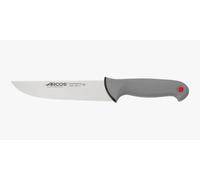Arcos Couteau de Boucher 180 mm en Acier Inoxydable Nitrum - Couteau de Cuisine Professionnel pour Viande. Poisson et Légumes - Manche Ergonomique POM - Série Color Prof - Noir