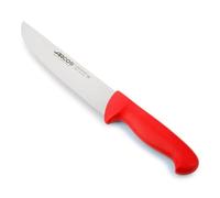 Arcos Couteau de Boucher 200 mm en Acier Inoxydable Nitrum. Couteau de Cuisine Professionnel pour Viande. Poisson et Légumes. Manche Ergonomique en Polyoxyméthylène. Série 2900. Rouge