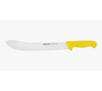 Arcos Couteau de Boucher 300 mm Lame Acier Inoxydable - Couteau de Cuisine Professionnel pour Viande. Poisson et Légumes - Manche Ergonomique en Polyoxyméthylène - Série 2900 - Jaune