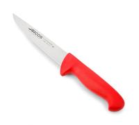 Arcos Couteau de Boucher en Acier Inoxydable Nitrum. Lame 200 mm. Couteau de Cuisine Professionnel pour Viande. Poisson et Légumes. Manche Ergonomique en Polyoxyméthylène. Série 2900. Couleur Rouge