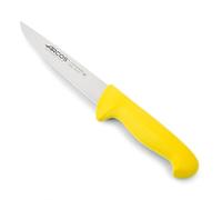 Arcos Couteau de Boucher en Acier Inoxydable Nitrum. Lame 200 mm. Couteau de Cuisine Professionnel pour Viande. Poisson et Légumes. Manche Ergonomique en Polyoxyméthylène. Série 2900. Couleur Jaune