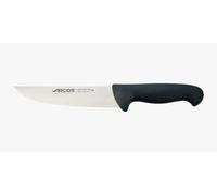 Arcos Couteau de Boucher en Acier Nitrum - Couteau à Steak avec Poignée en Polypropylène, Système d'Identification de Couleur pour Utilisation Prolongée - Noir, Série 2900