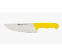 Arcos Couteau de Boucher Large, Acier Inoxydable NITRUM 20 cm, Pour Viande, Manche Polypropylène Jaune, Série 2900