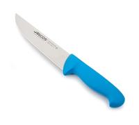 Arcos Couteau de Boucher Professionnel - Lame Acier Inoxydable NITRUM 18 cm - Coupe Précise et Durable - Manche Polypropylène Bleu - Série 2900