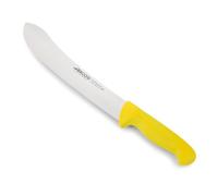 Arcos Couteau de Boucherie 250 mm Acier Inoxydable NITRUM - Idéal pour Viande et Désossage, Manche Ergonomique Polypropylène Jaune, Série 2900, Sécurité Alimentaire