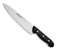 Arcos Couteau de Chef en Acier - Couteau de Cuisine Polyvalent pour Couper la Viande et les Légumes, Manche Ergonomique en Polyoxyméthylène, Lame de 220 mm - Couleur Noire, Série Maitre