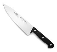 Arcos Couteau de Chef en Acier - Couteau de Cuisine Professionnel pour Nettoyer et Couper les Légumes, Poignée Ergonomique en Polyoxyméthylène, Lame de 180 mm - Couleur Noire, Série Universelle