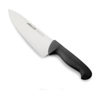 Arcos Couteau de Chef en Acier Inoxydable Nitrum 200 mm - Couteau de Cuisine Polyvalent Professionnel avec Poignée Ergonomique en Polypropylène - Couleur Noire, Série 2900